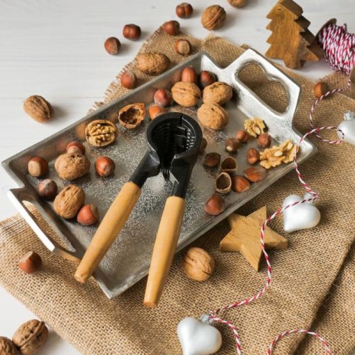 Steuber culinario Nussknacker mit Holzgriff, für nahezu alle Nussarten, 50018