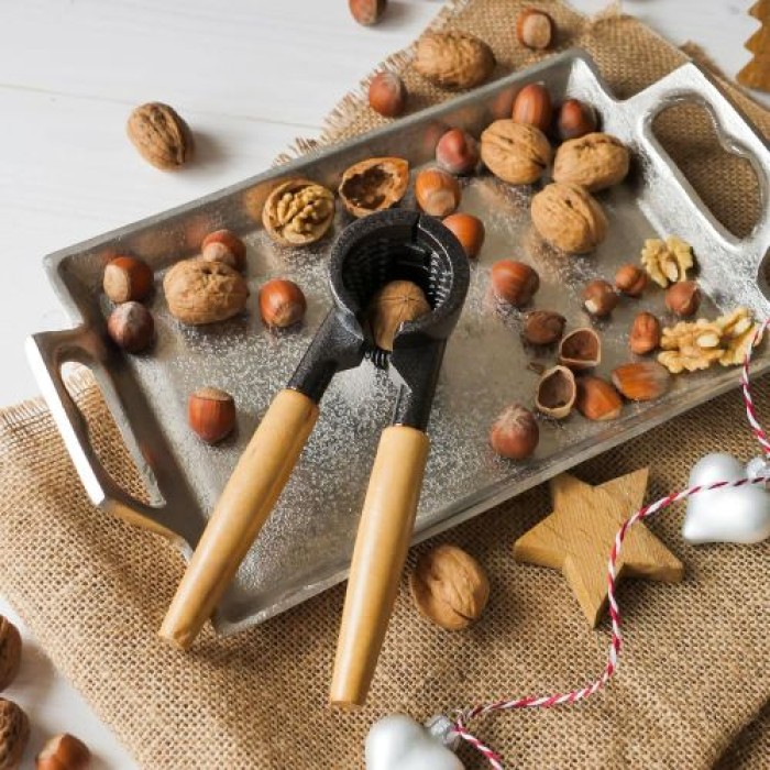 Steuber culinario Nussknacker mit Holzgriff, für nahezu alle Nussarten, 50018