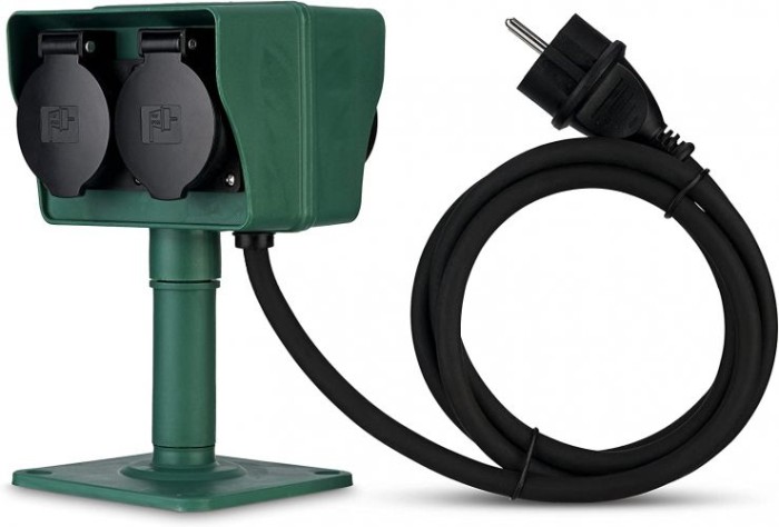 Stromverteiler Gartensteckdose Erdspiess, 4-fach IP44 0595009555