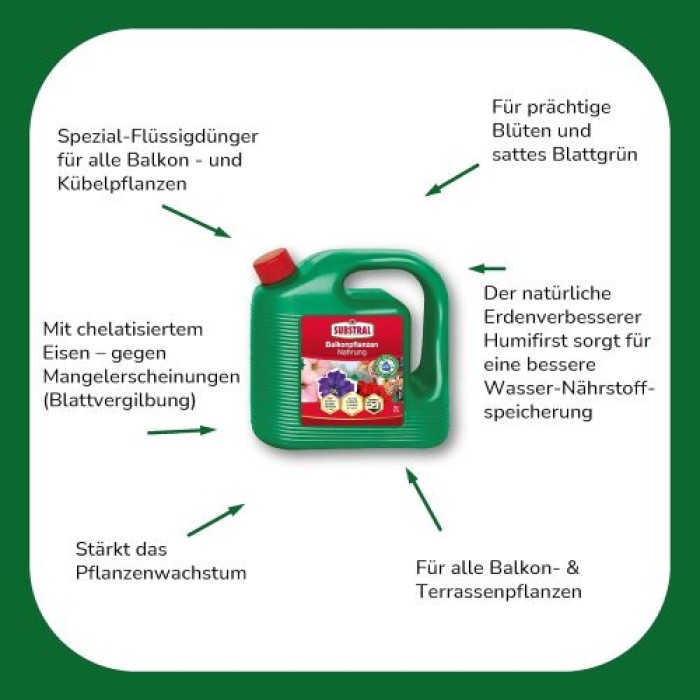Substral Balkonpflanzen Nahrung Premium Flüssigdünger, 2 L, 22020