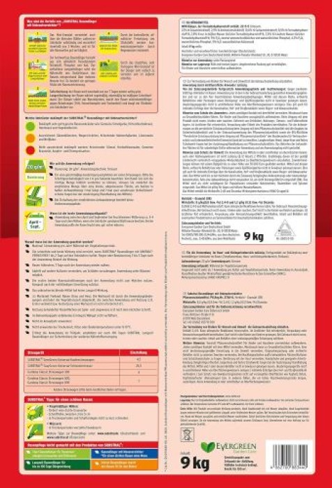 Substral Rasendünger mit Unkrautvernichter, 100 Tage Langzeitwirkung, 450 m², 9 kg, 8344, Pfl.Reg.Nr. 2786-0