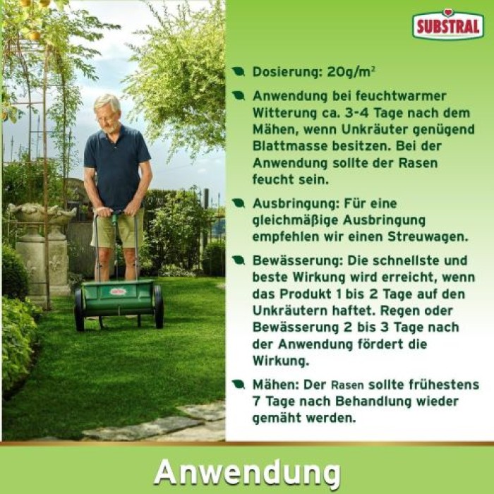 Substral Rasendünger mit Unkrautvernichter, 100 Tage Langzeitwirkung, 450 m², 9 kg, 8344, Pfl.Reg.Nr. 2786-0