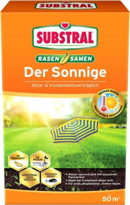 Substral Rasensamen Der Sonnige, Rasensamenmischung für sonnige und trockene Standorte, 1,125 kg, 89999C