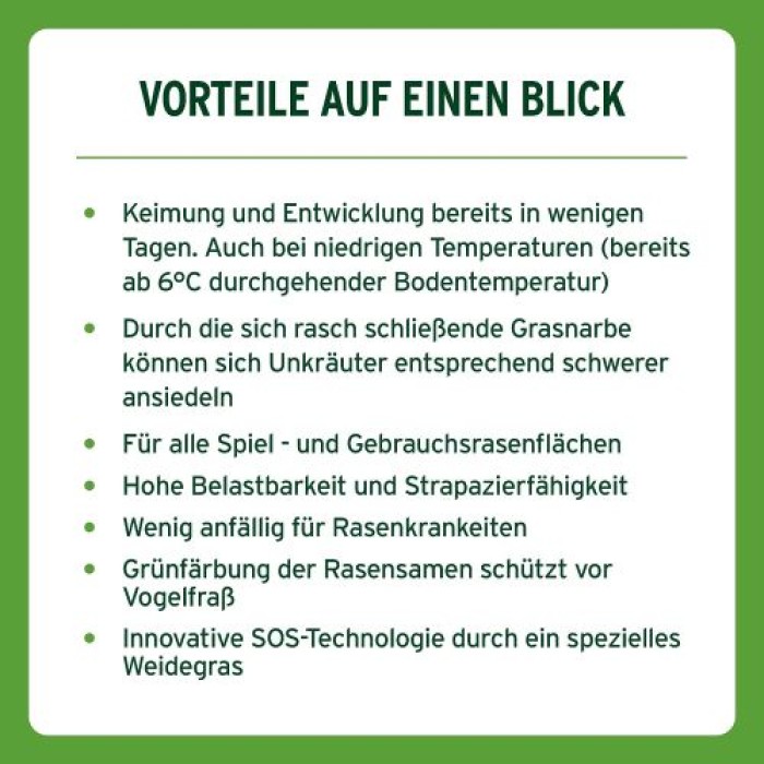 Substral Rasensamen Sport und Spiel, strapazierfähige Rasensaat-Mischung, 10kg, 500m², 86251