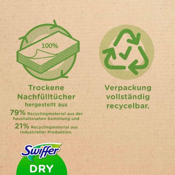 Swiffer Bodenwischer Starterset 1 Bodenwischer + 8 Trockene Bodentücher, 43011004