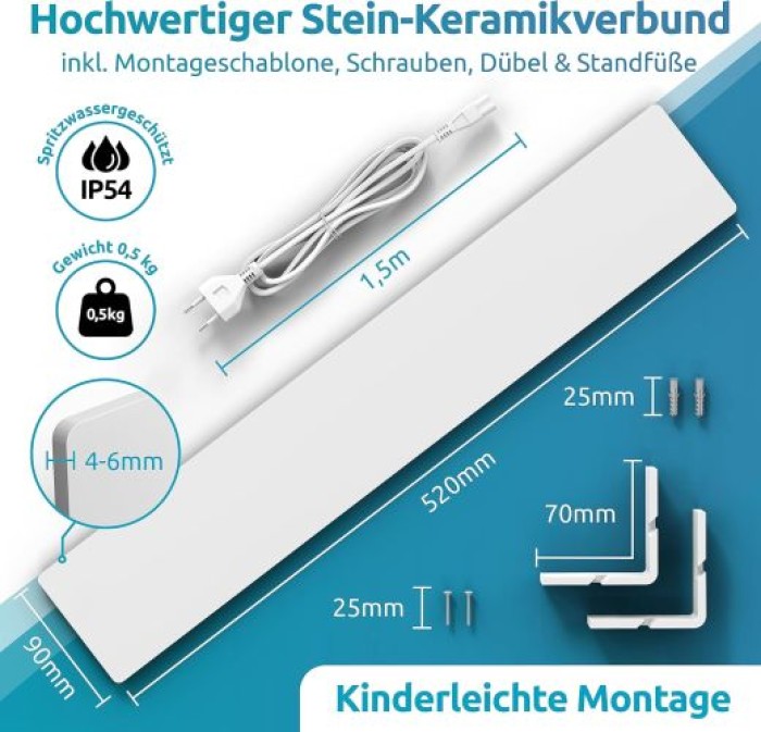 TECHNAXX Schimmel-Entferner Basismodul (M1), 520 x 90 x 18 mm, 5184