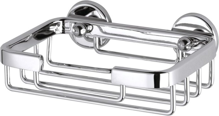 tesa ALUXX Seifenkorb, Aluminium, verchromt, inkl. Klebelösung, 40208-00000-00