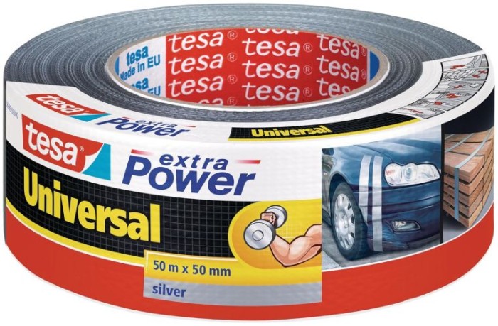 Tesa extra Power Universal Gewebeband, Grau, 50 m x 50 mm, 56389-00000-11