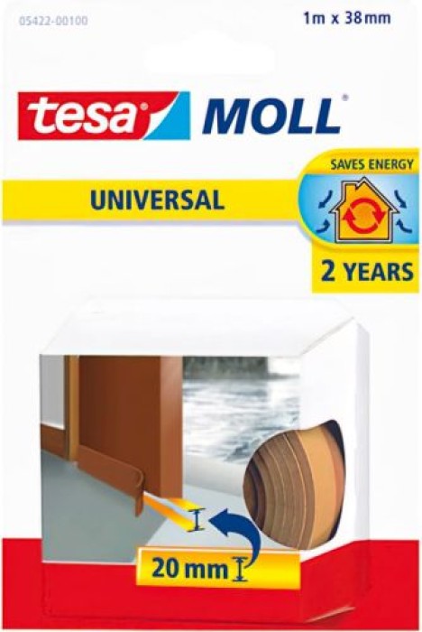 Tesa tesamoll UNIVERSAL Türboden-Schaumstoffdichtung, 1m x 38mm, 05422-00101-01