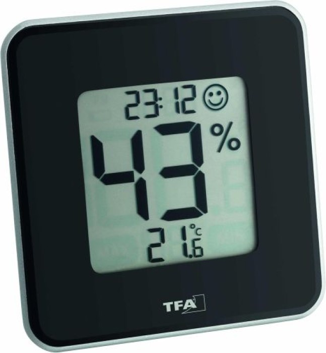 TFA Dostmann Digitales Thermo-Hygrometer STYLE, schwarz, 30.5021.01