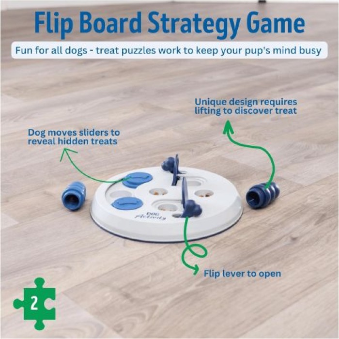 TRIXIE Dog Activity, Flip Board Strategiespiel für Hunde, ø 23cm, 32026