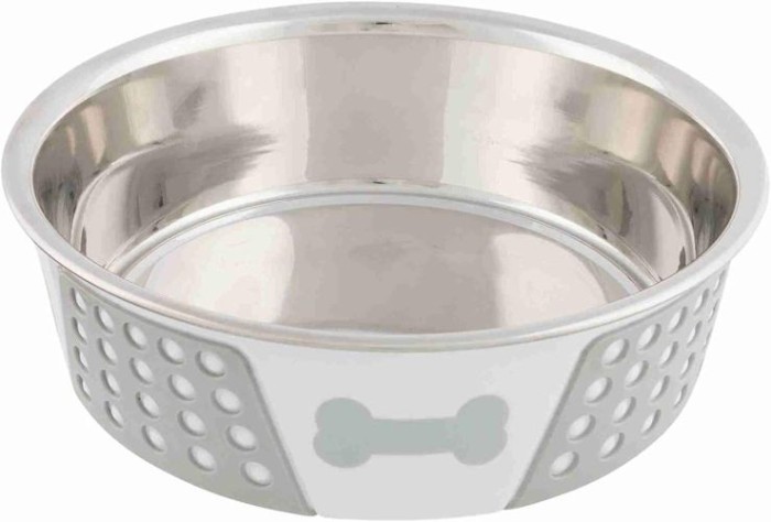 Trixie Edelstahlnapf mit Silikon, 1,4 l/ø 21 cm, 25257