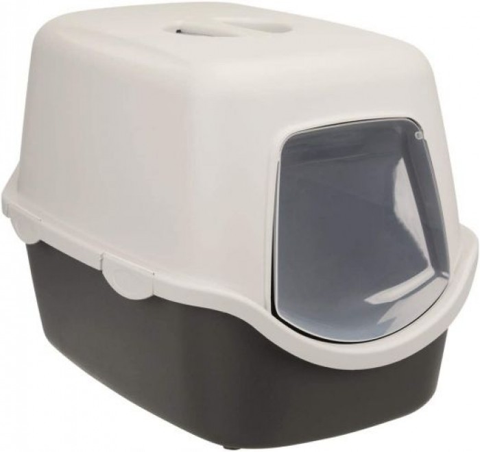 Trixie, Katzentoilette Vico, mit Haube 40 × 40 × 56 cm grau / weiß 40271