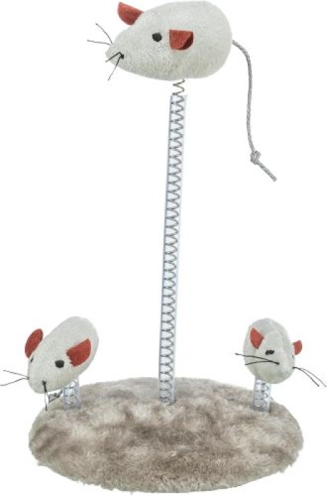 TRIXIE Mouse Family auf Feder, ø 15 × 22 cm, natur, 4070