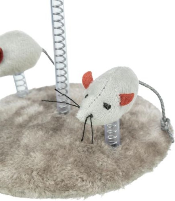 TRIXIE Mouse Family auf Feder, ø 15 × 22 cm, natur, 4070