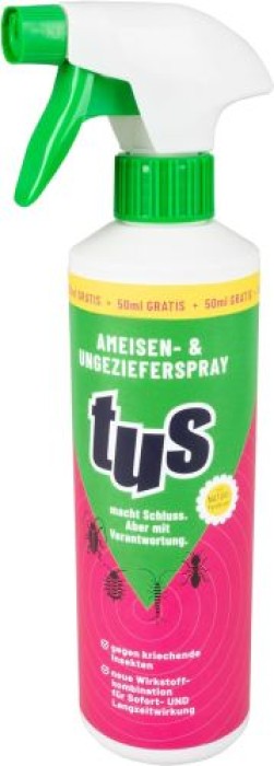TUS Ameisen- und Ungezieferspray, 400 ml, zur Bekämpfung von Ameisen und Ungeziefer, 36074, Reg.-Nr.: N-102192