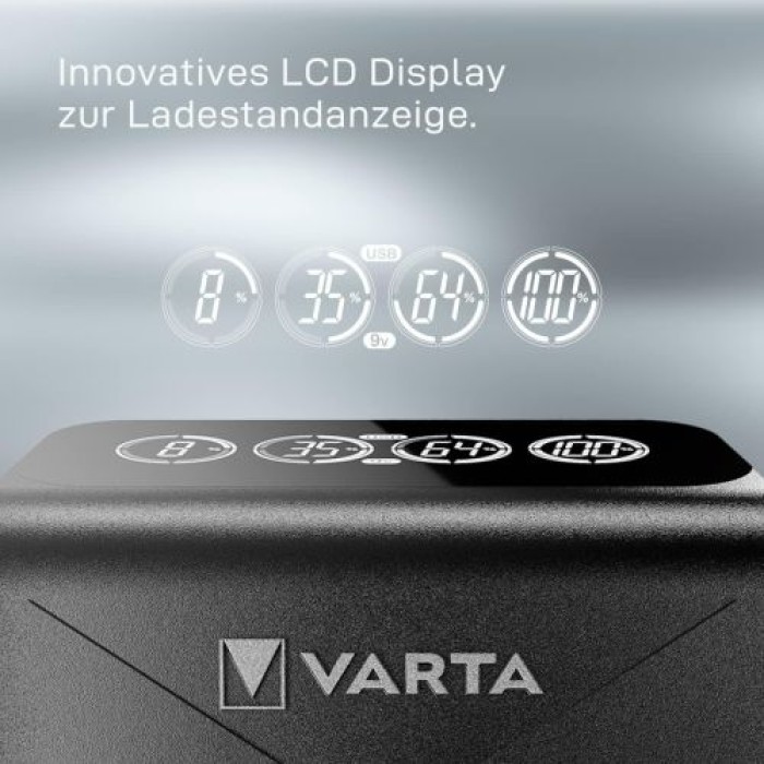 VARTA Ladegerät LCD Plug Charger+ inkl. 4X AA Akkus, 57687101441
