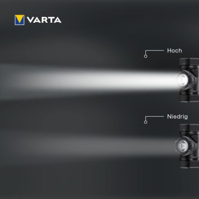 VARTA Stirnlampe Indestructible H20 Pro, inkl. 3x AAA Batterien, 17732101421