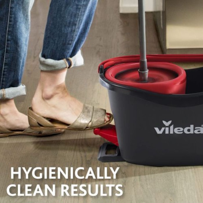 Vileda Turbo 2in1 EasyWring&Clean Ersatzkopf, entfernt über 99% der Bakterien* nur mit Wasser, 1er Pack, VIWISEASY