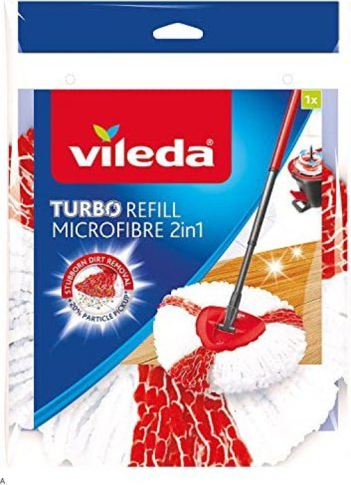 Vileda Turbo 2in1 EasyWring&Clean Ersatzkopf, entfernt über 99% der Bakterien* nur mit Wasser, 1er Pack, VIWISEASY