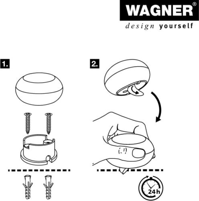 WAGNER Bodentürstopper SCREW OR GLUE EH 5176, DM 50 mm, 15517611