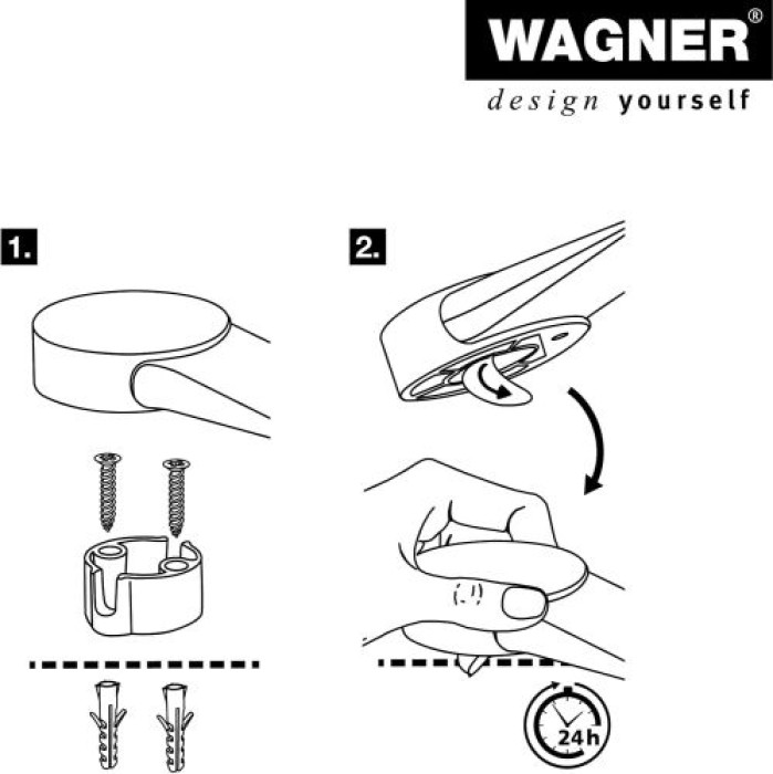 WAGNER Bodentürstopper SCREW OR GLUE FLOOR EH 5116, DM 50 x 65 x 17 mm, 15511611