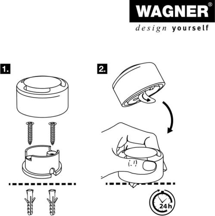 WAGNER Bodentürstopper SCREW OR GLUE FLOOR EH 5171, DM 50 mm, 15517111