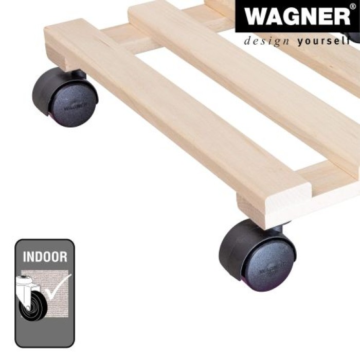 WAGNER Pflanzenroller GH 0335, 34 x 34 x 8 cm, aus Buchenholz, 20033501