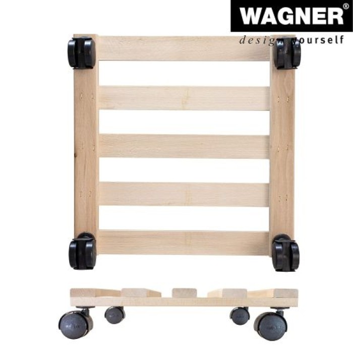 WAGNER Pflanzenroller GH 0335, 34 x 34 x 8 cm, aus Buchenholz, 20033501