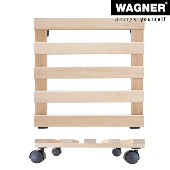 WAGNER Pflanzenroller GH 0335, 34 x 34 x 8 cm, aus Buchenholz, 20033501