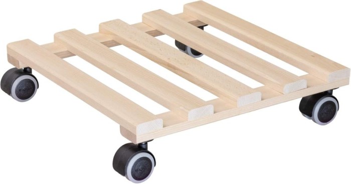 WAGNER Pflanzenroller GH 0438, 34 x 34 x 8 cm, aus Massivholz, 20043801
