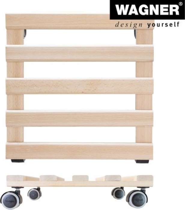 WAGNER Pflanzenroller GH 0438, 34 x 34 x 8 cm, aus Massivholz, 20043801