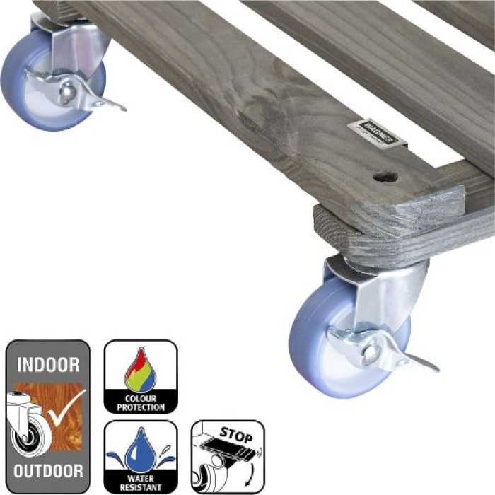 Wagner Pflanzenroller GH 7090, 40 x 40cm, aus Massivholz, 20709001