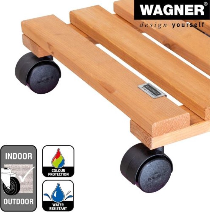 Wagner Pflanzenroller TOSCANA GH 0152, 29 x 29 x 8 cm, aus FSC®-Massivholz, 20015201