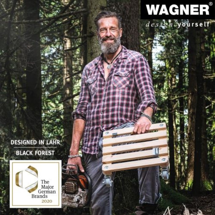 Wagner Pflanzenroller TOSCANA GH 0163, Ø 38 x 10,5 cm, aus Massivholz, 20016301