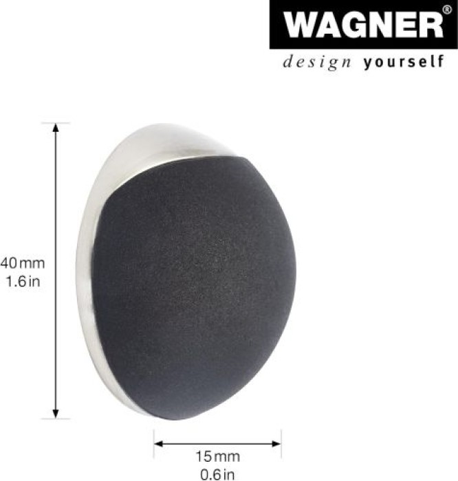 WAGNER Wandtürstopper SCREW OR GLUE WALL EH 5131, 38 x 16 mm, 15513111