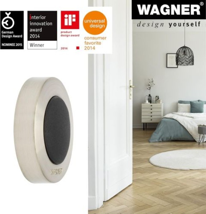 WAGNER Wandtürstopper SCREW OR GLUE WALL EH 5140, 38 x 14 mm, 15514011