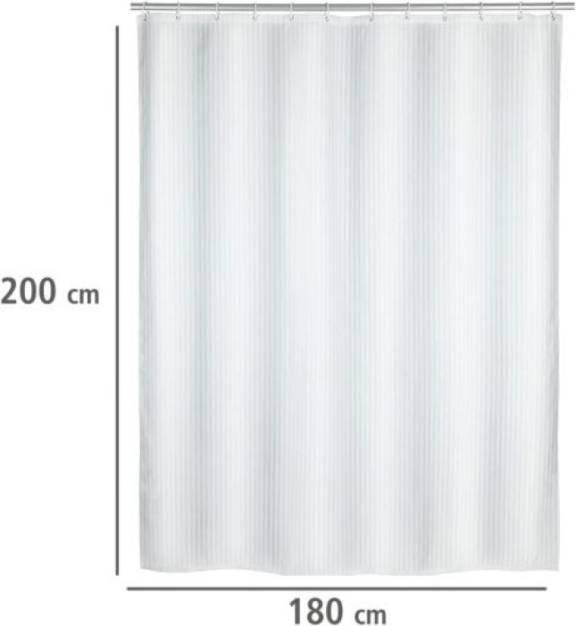Wenko Anti-Schimmel Duschvorhang Palais Polyester, 180 x 200 cm, waschbar, 23062100