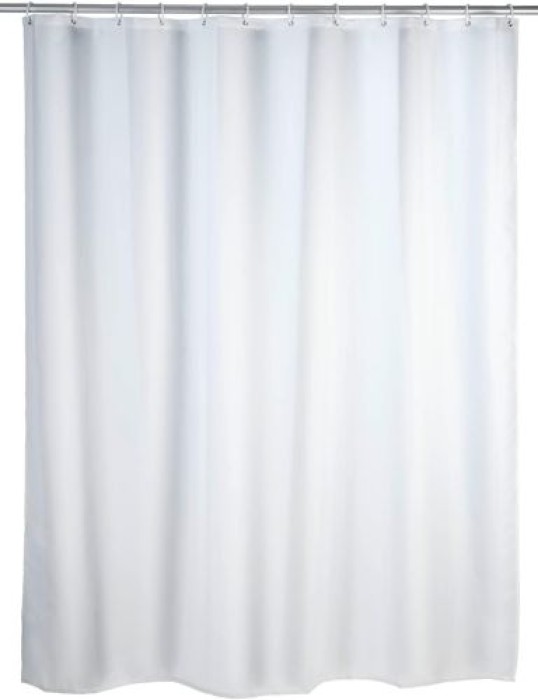 Wenko Anti-Schimmel Duschvorhang Uni White, 180 x 200 cm, waschbar, 20151100