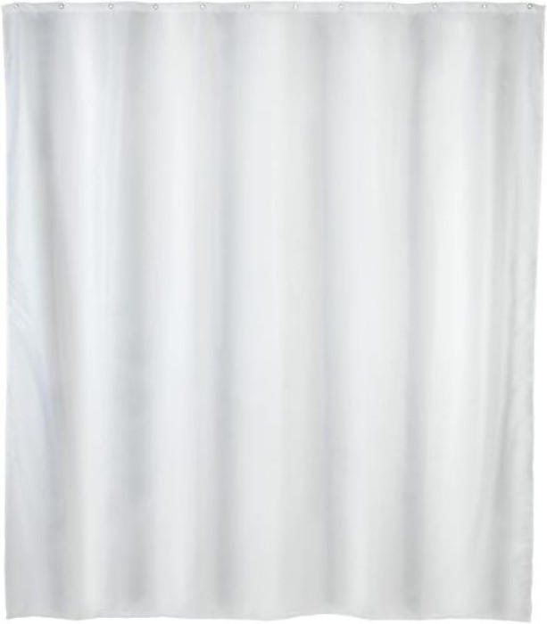 Wenko Anti-Schimmel Duschvorhang Uni White, 180 x 200 cm, waschbar, 20151100