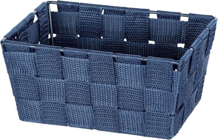 WENKO Aufbewahrungskorb Adria Mini Dunkelblau, 19 x 9 x 14 cm, 23783100