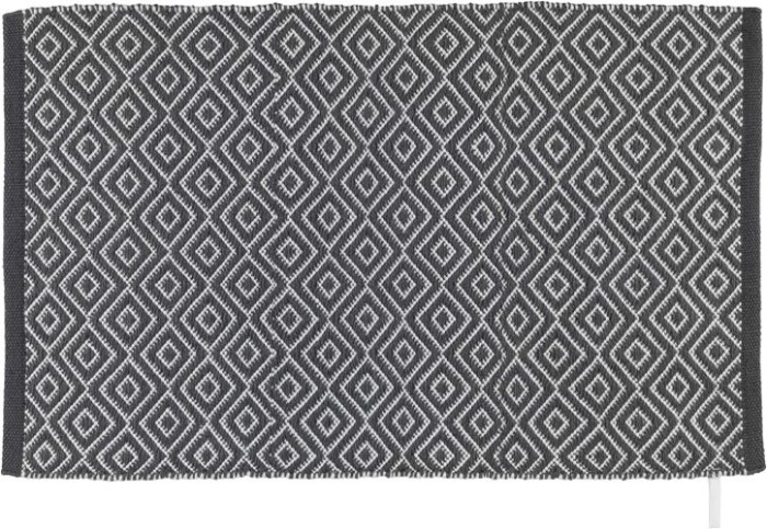 WENKO Badematte Turpan aus recycelten PET-Flaschen, nachhaltig, Dunkelgrau/Weiß, Polyester, 50 x 80 cm, 24867100