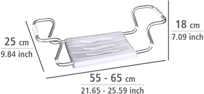 WENKO Badewannensitz Secura, Weiß, ausziehbar, Kunststoff, 17930100