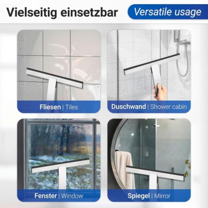 WENKO Badezimmerwischer Mod. Gela rostfrei, 18172100
