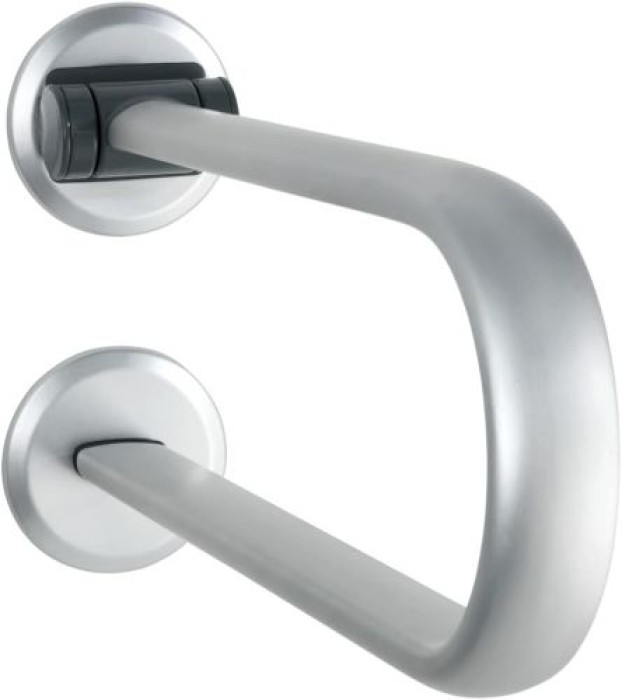WENKO Badstützgriff klappbar Secura Premium bis 120 kg belastbar, Silber matt 23741100