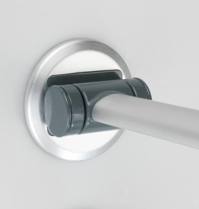 WENKO Badstützgriff klappbar Secura Premium bis 120 kg belastbar, Silber matt 23741100
