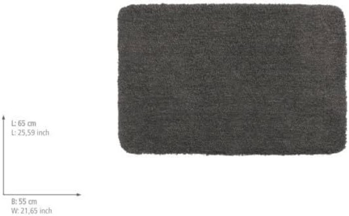 WENKO Badteppich Belize Mouse Grey, 55 x 65 cm, 23075100