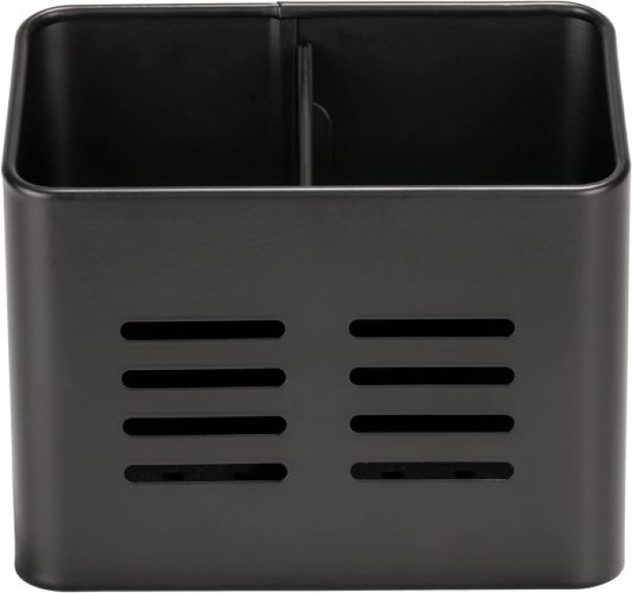 WENKO Besteckkorb Mod. Baco Schwarz aus pulverbeschichtetem Metal, 16 x 13,5 x 9 cm, 55024100