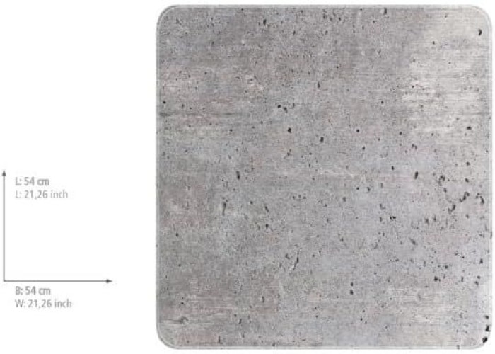 WENKO Duscheinlage Concrete - mit Saugnäpfen, 54 x 54 cm, 23797100