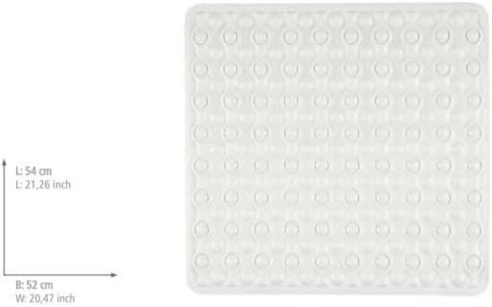 WENKO Duscheinlage Mod. Rocha Weiß 54 x 54 cm, 23132100